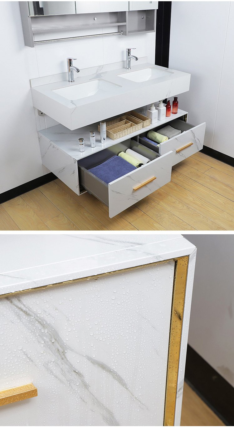 JATAII hotel grade LED smart mirror bathroom vanity set detail 5