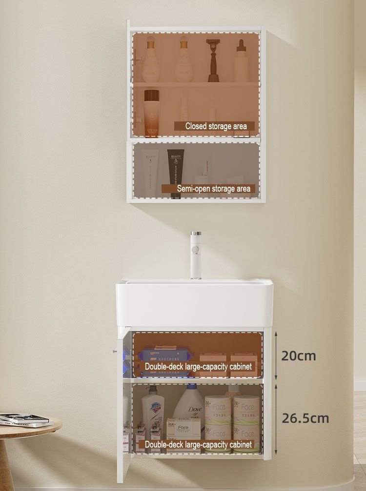 JATAII Wall-Mounted Small Vanity Floating Design for Guest Bath-MN002 detail