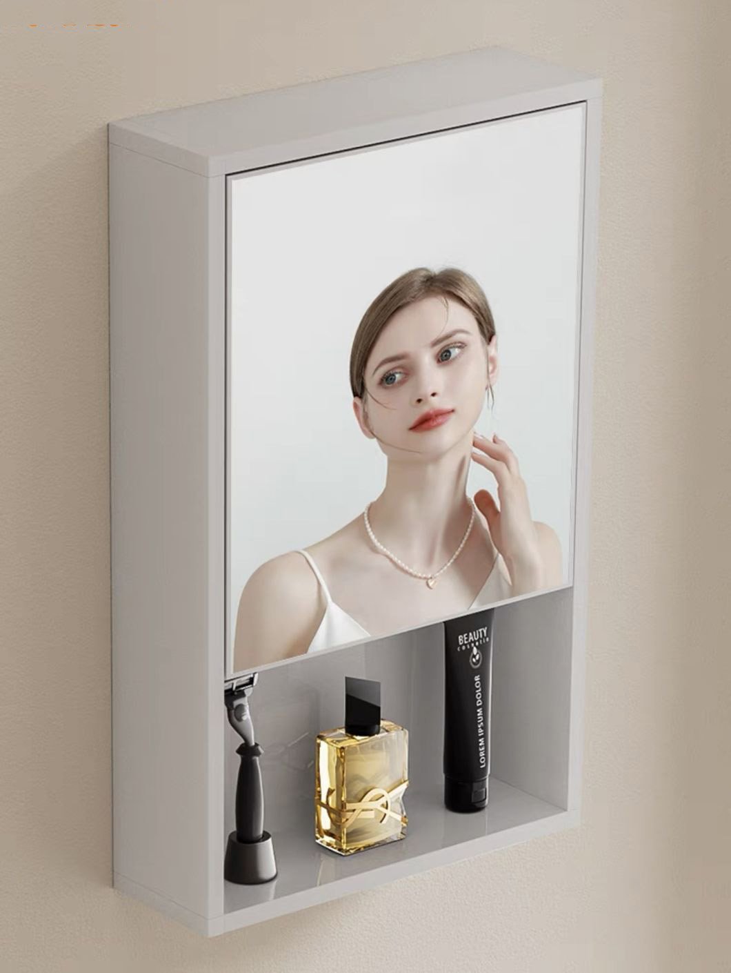 JATAII Wall-Mounted Small Vanity Floating Design for Guest Bath-MN003