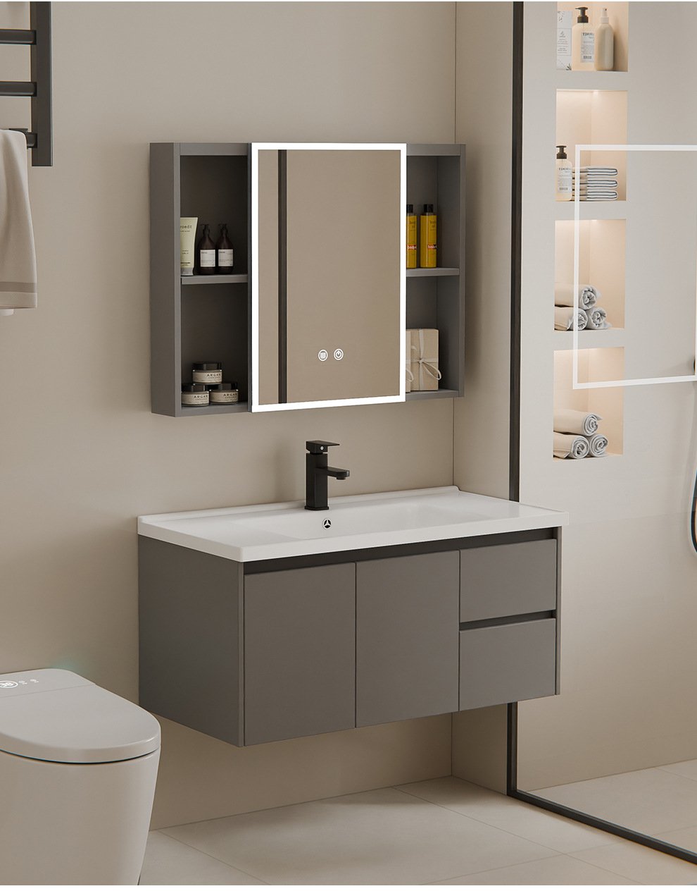 JATAII Vanity with Doors and Drawers MX001 detail 12