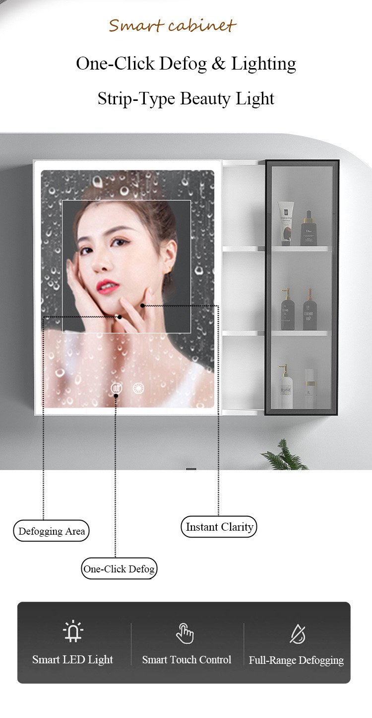 JATAII Pure White Waterproof Aluminum Honeycomb Vanity PW002 detail