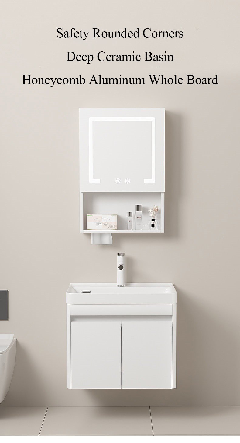 JATAII Pure White Waterproof Aluminum Honeycomb Vanity PW003 detail