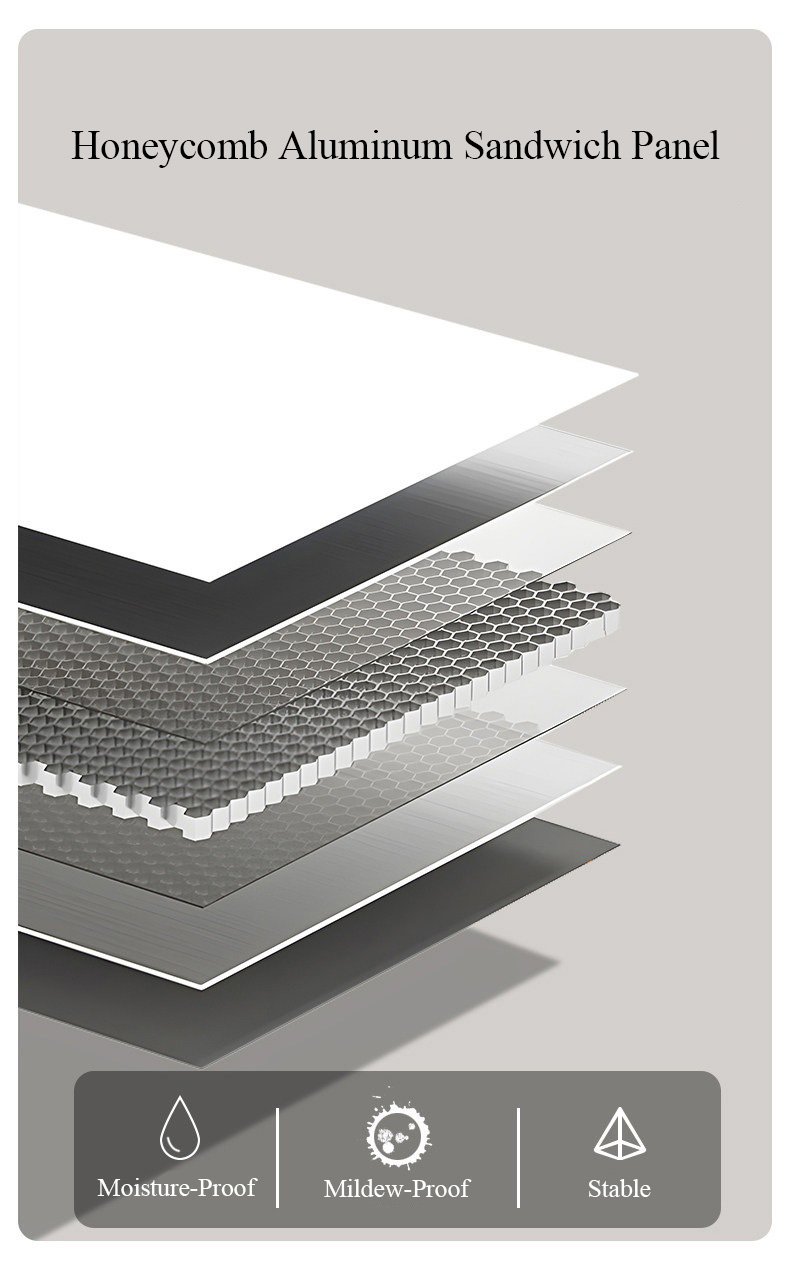 JATAII Pure White Waterproof Aluminum Honeycomb Vanity PW003 detail