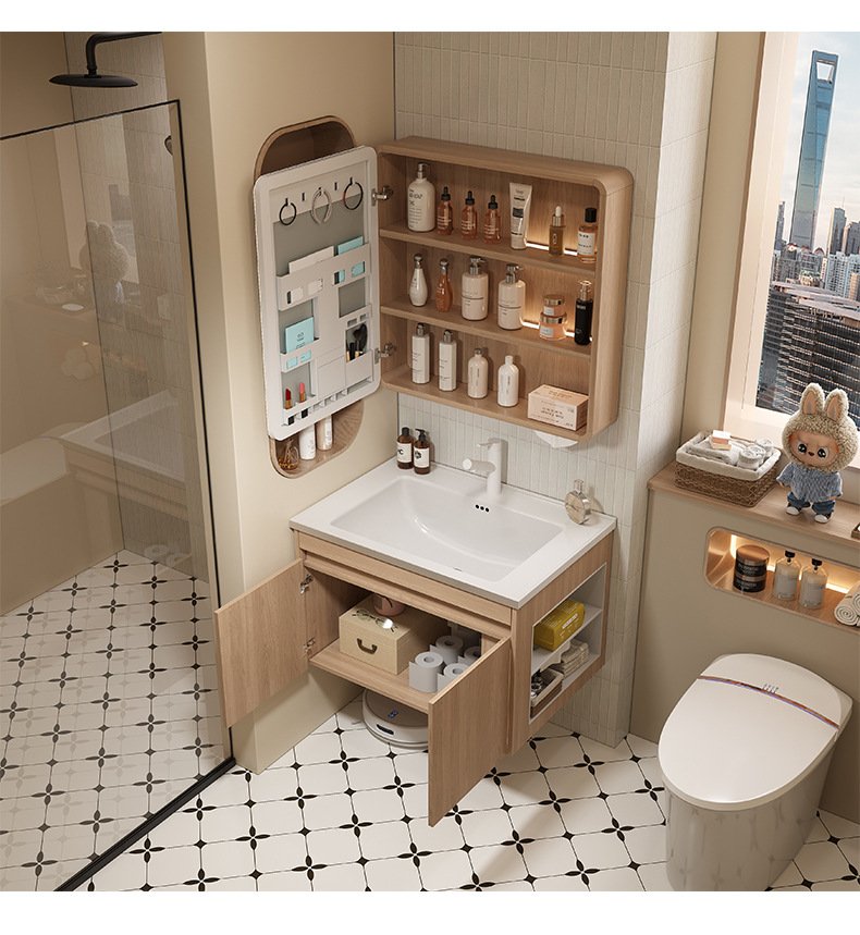 JATAII Wall-Mounted Bathroom Vanity with 2 Soft-Closing Drawers-SC001