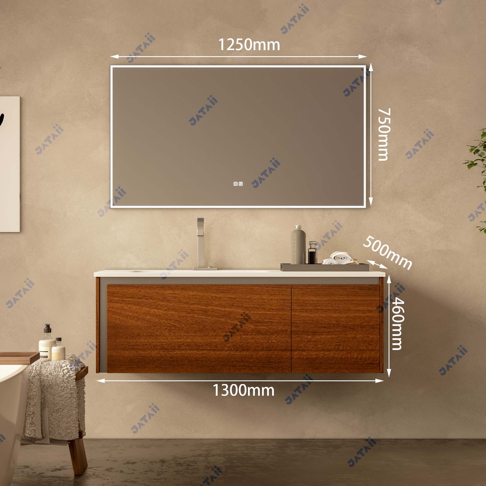 JATAII Modern Vanity Asymmetrical Mirror HT005