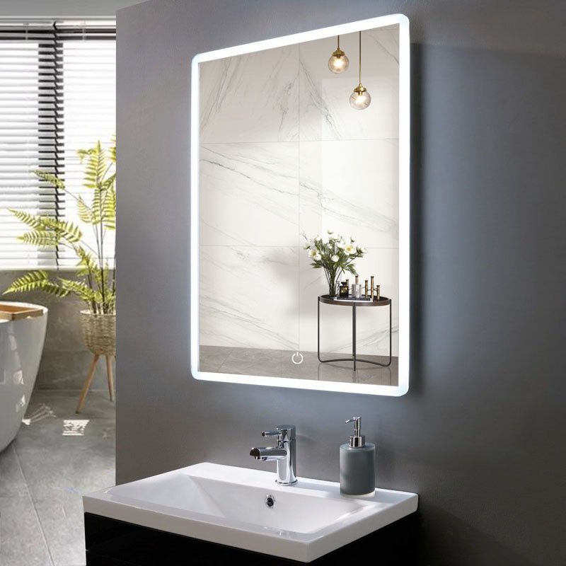 Square LED Backlit Smart Mirror - Sleek Edge