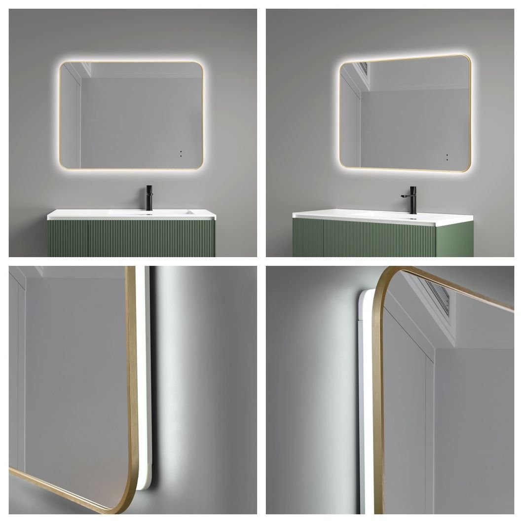 Round LED Backlit Smart Mirror - Premium Halo detail