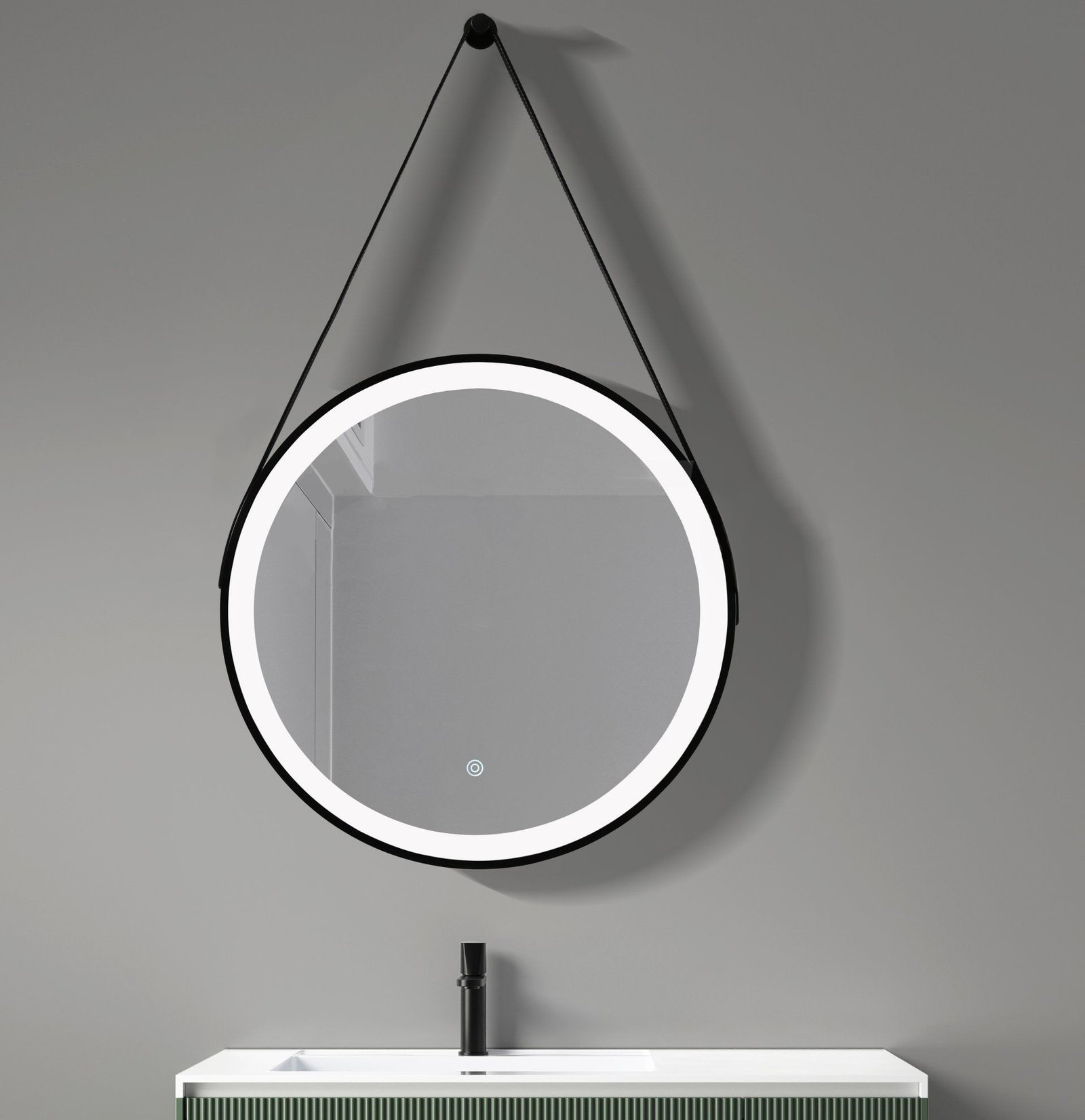 Round LED Backlit Smart Mirror - Premium Halo