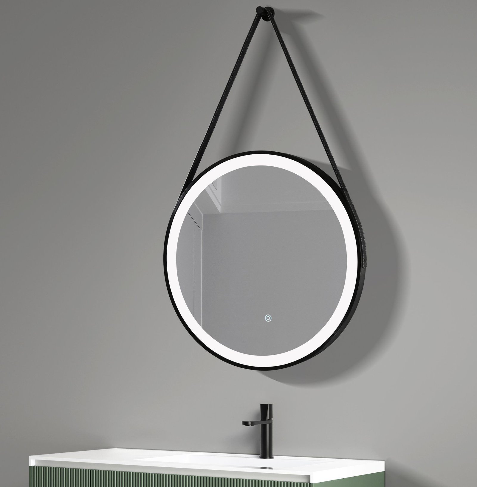 Round LED Backlit Smart Mirror - Premium Halo