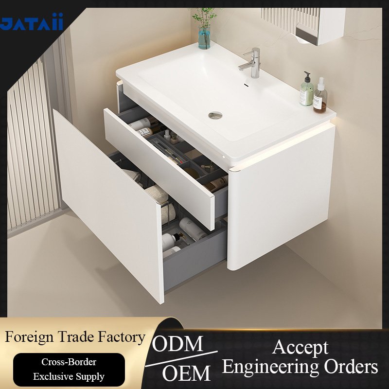 Premium 304 Stainless Steel Floating Bathroom Vanity with Smart Mirror Cabinet