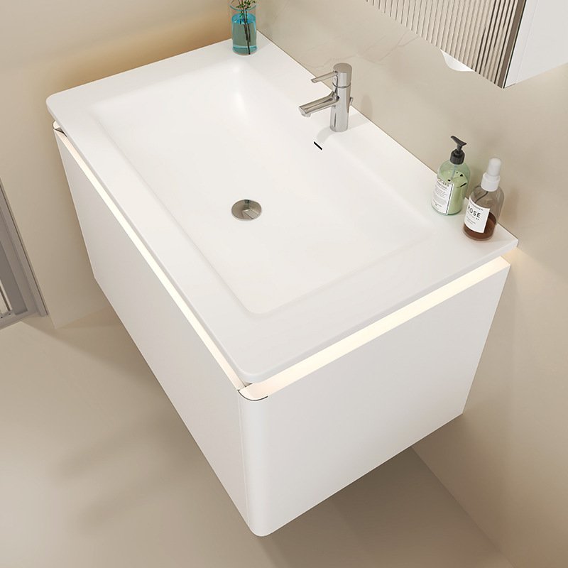 Premium 304 Stainless Steel Floating Bathroom Vanity with Smart Mirror Cabinet