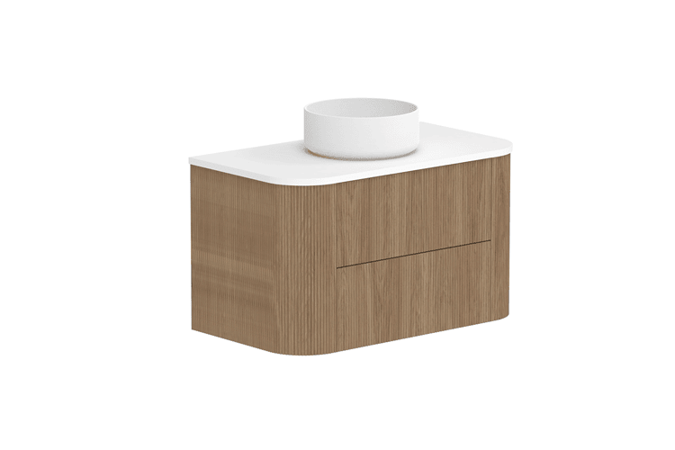 Double Sink Fluted Floating Vanity with Twin Smart Mirrors | JATAII detail 2