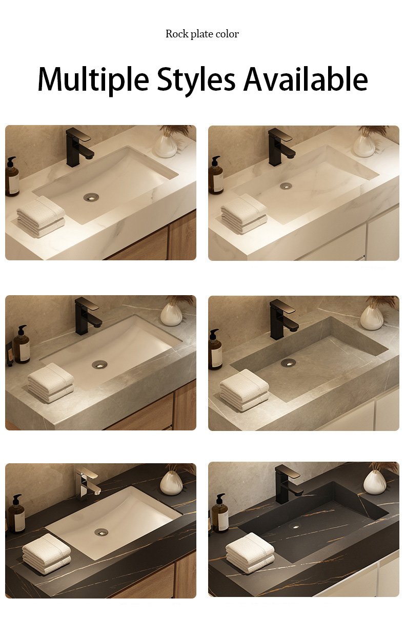 Hotel Grade White Marble Aluminum Double Sink Vanity with Smart Mirror detail 6