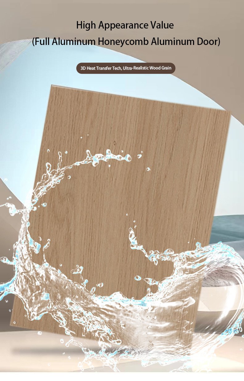 1000mm Wood Grain Aluminum Honeycomb Floating Vanity with Smart LED Medicine Cabinet | JATAII JTDR002 detail 2