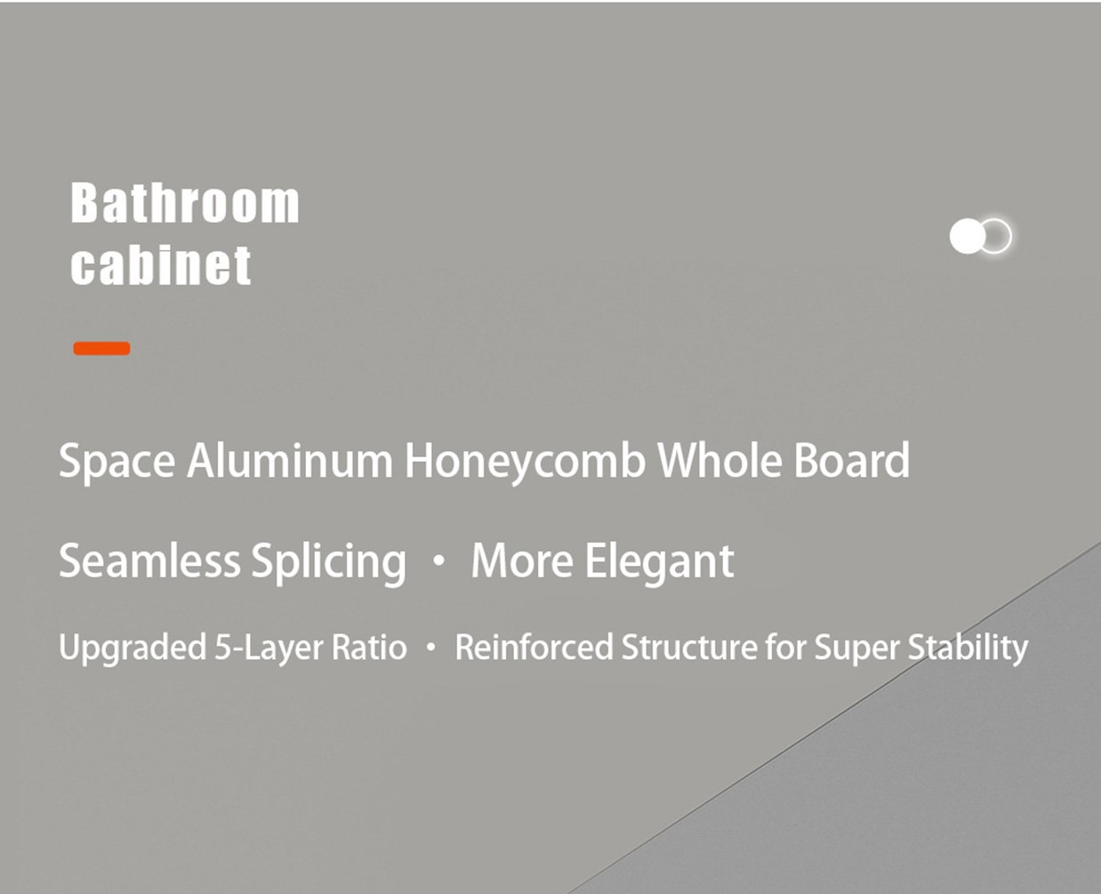 Modern Curved Matte Aluminum Honeycomb Vanity with Smart LED Mirror | JTDR003 detail 2