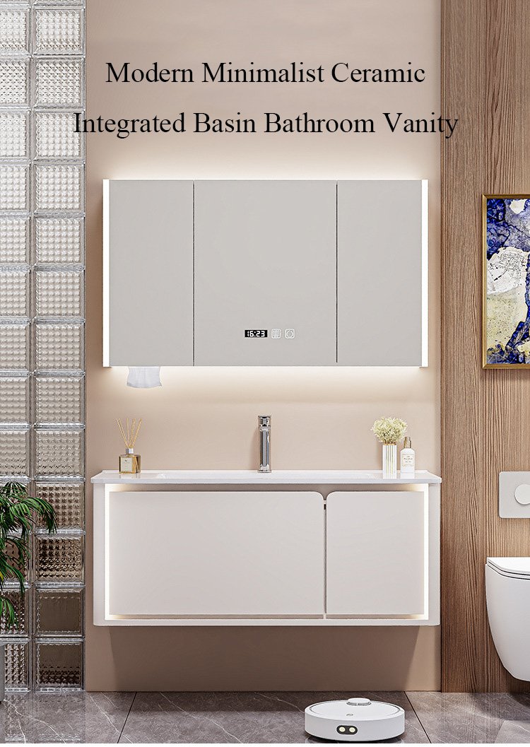 1200mm Modern Tech Aluminum Honeycomb Vanity with Ambient Lighting & Smart Mirror | JTDR012 detail 5