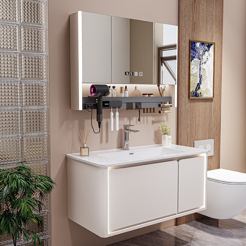 1200mm Modern Tech Aluminum Honeycomb Vanity with Ambient Lighting & Smart Mirror | JTDR012