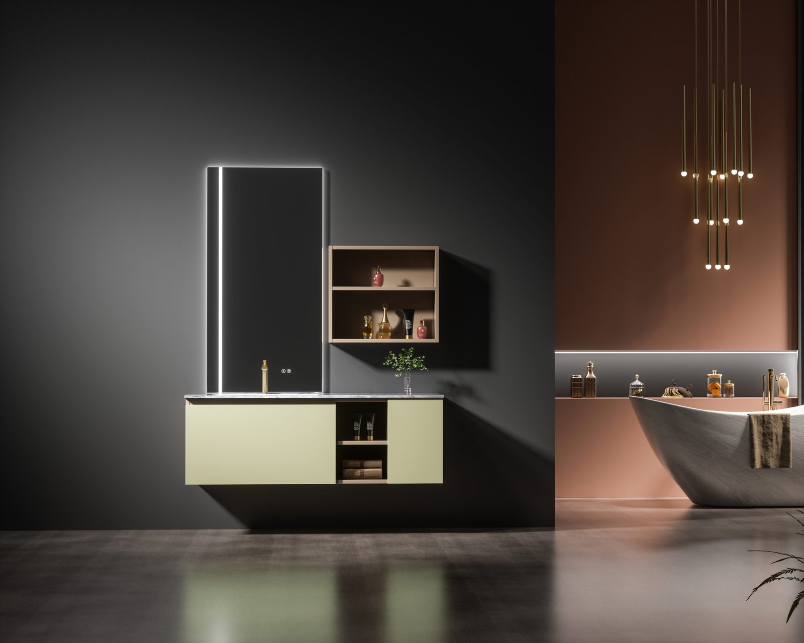 Modern Wall Mounted Bathroom Vanities Manufacturer JATAII V-6104