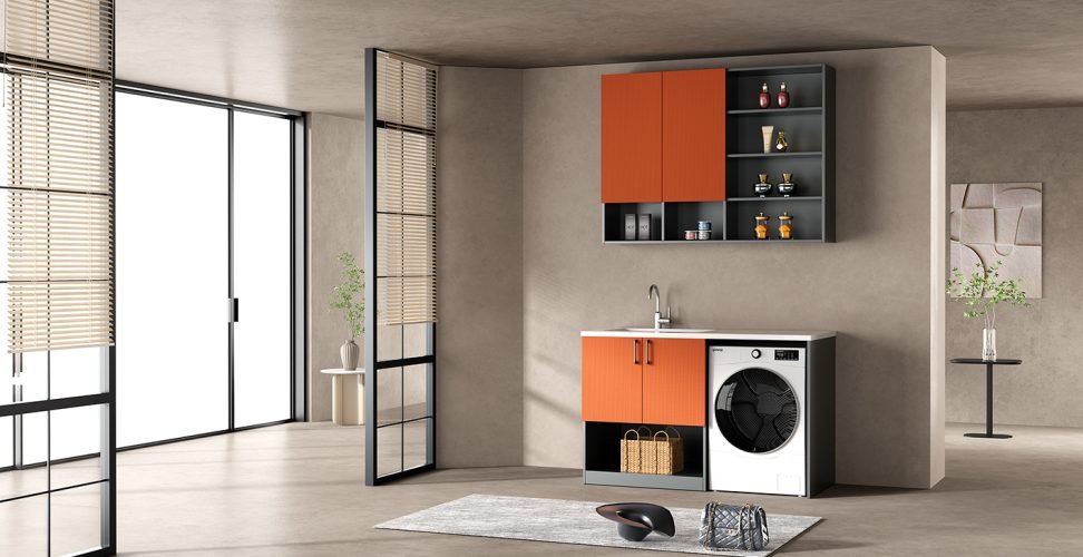 柜身金闪灰-面板席纹橙色-1400